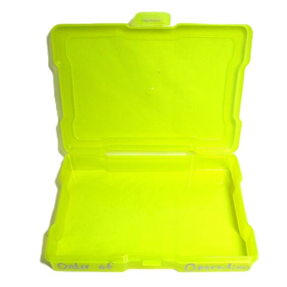 Bright Creations Three Yellow Storage Boxes Plastic Transparent Snap Lid 4x6 Ins - Picture 2 of 3